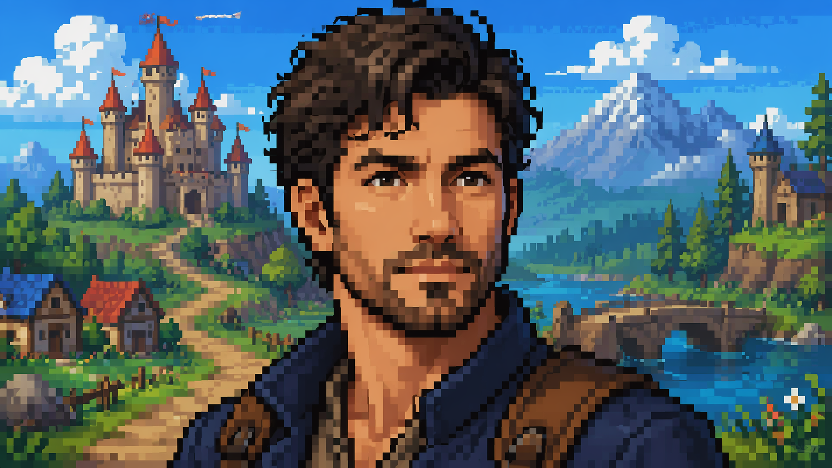 Dreamina Pixel Art Filter Prompt Beispiel 1: Retro Pixel Portrait