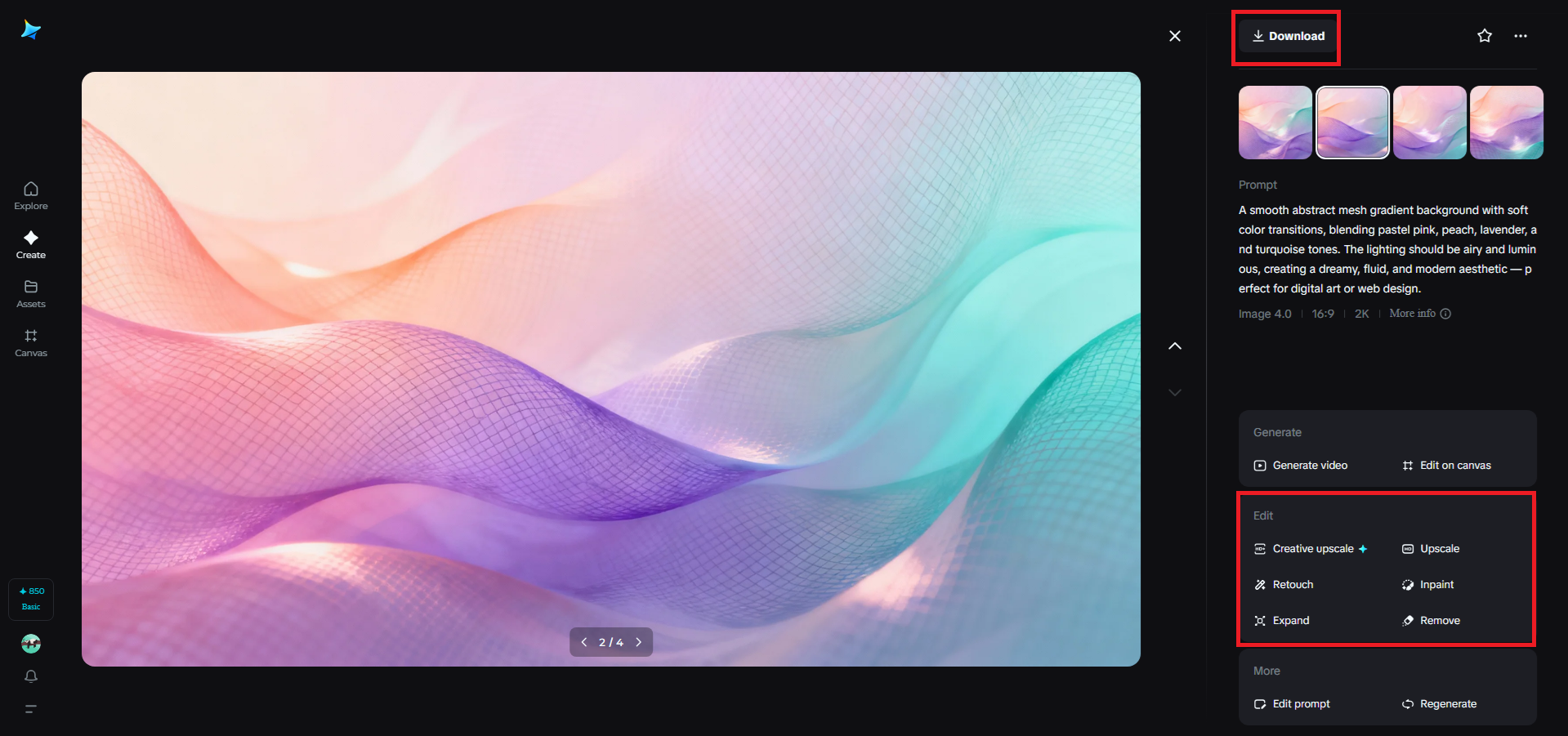 Preview, edit, and download