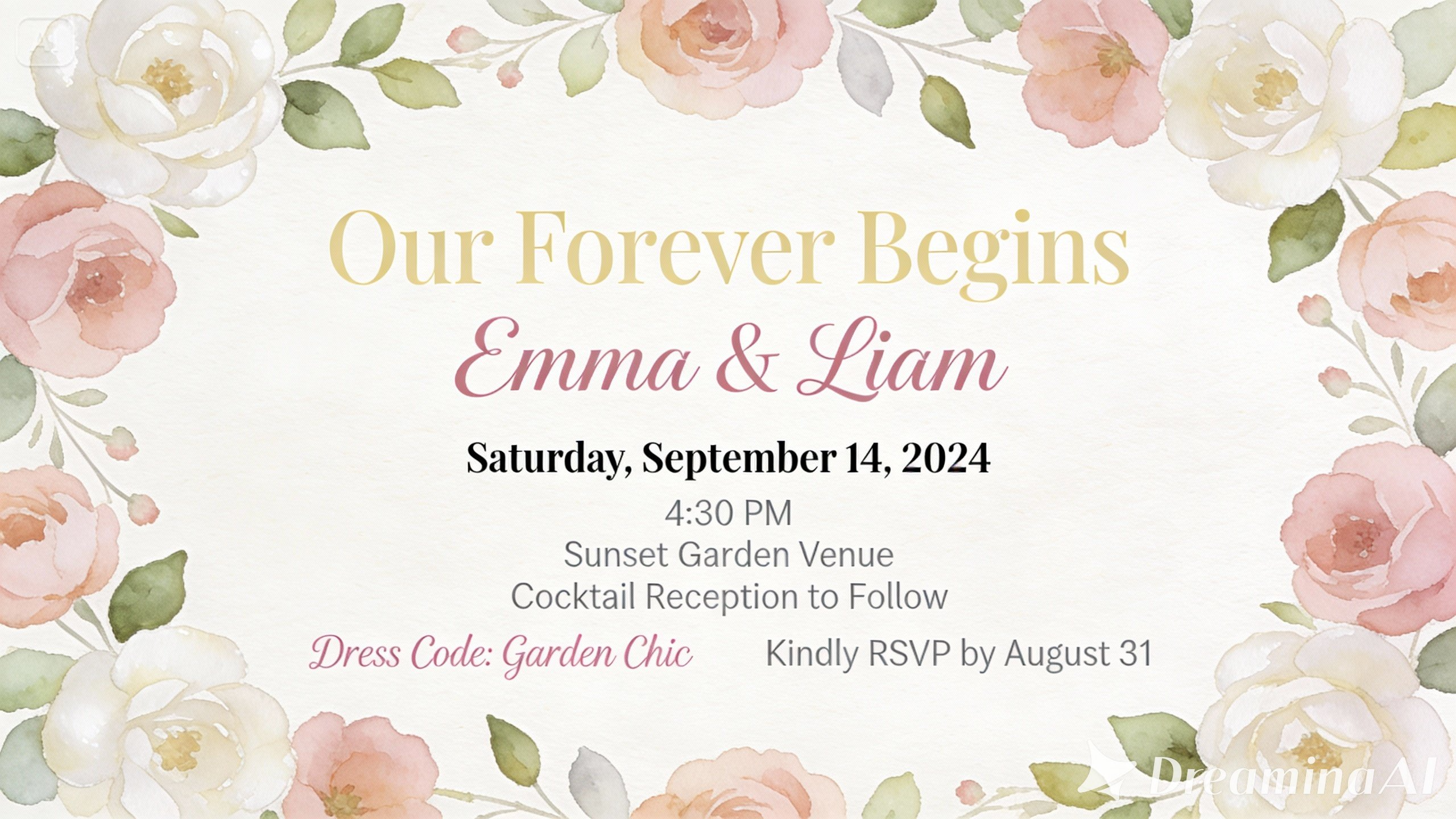 Email wedding invitation