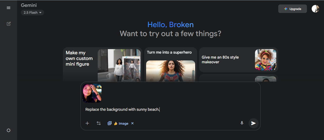 Use natural language prompts