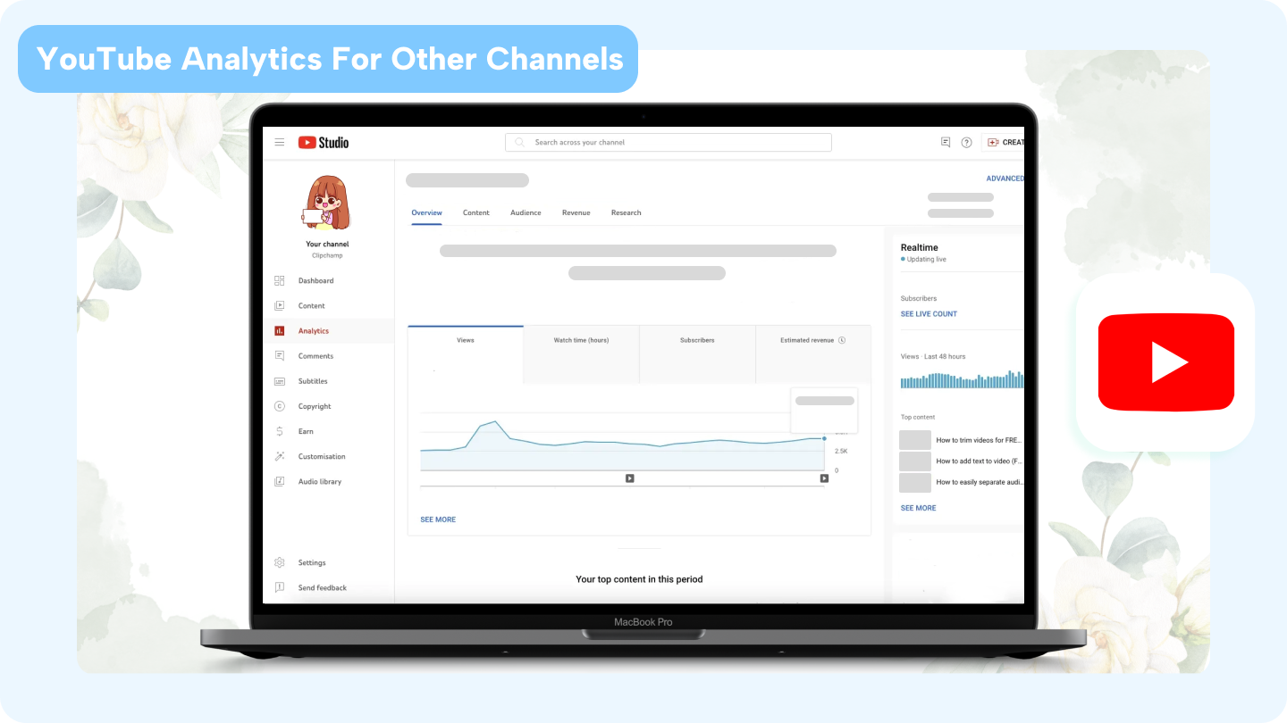 youtube analytics voor andere kanalen