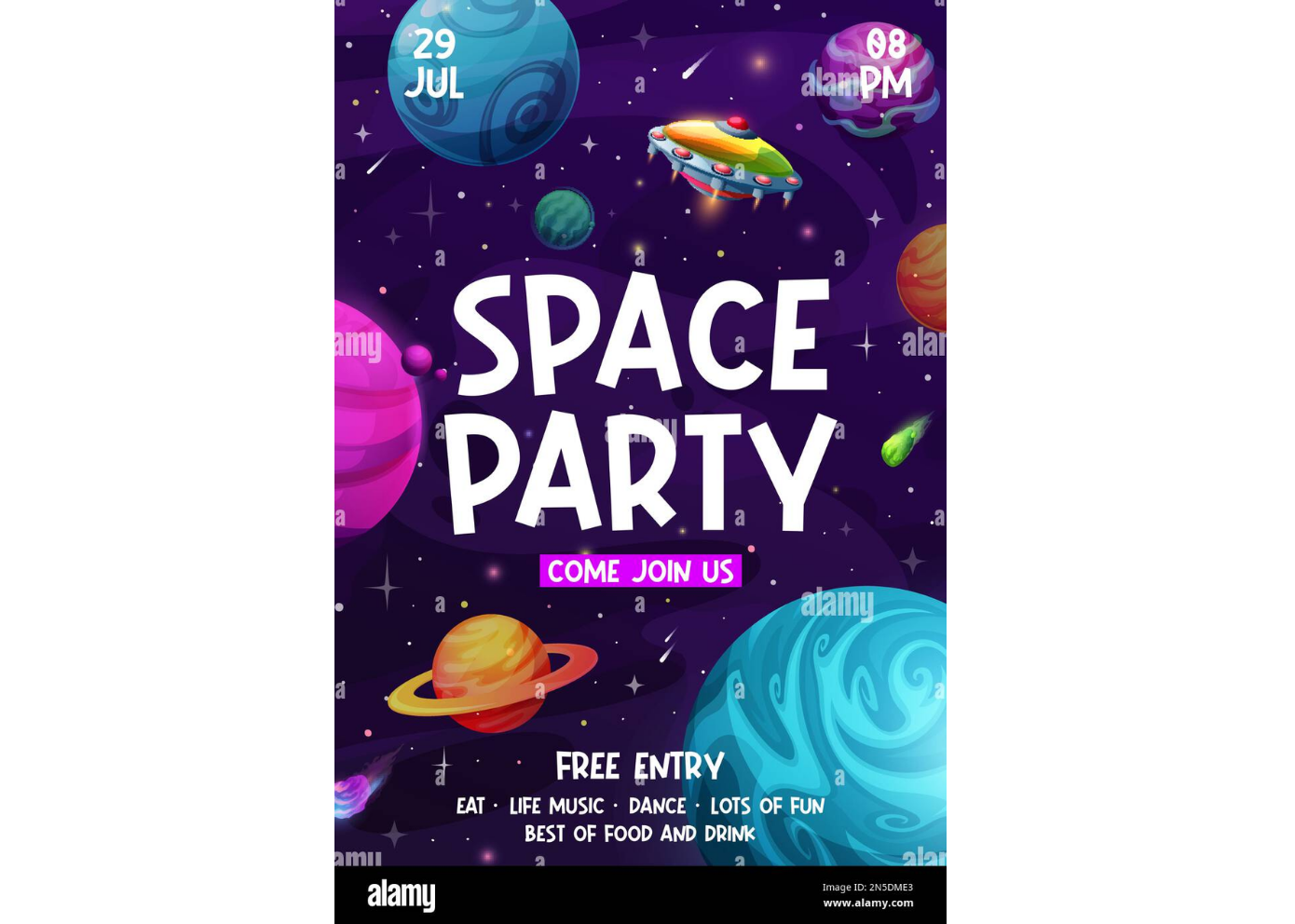 Galaxy and space-themed poster