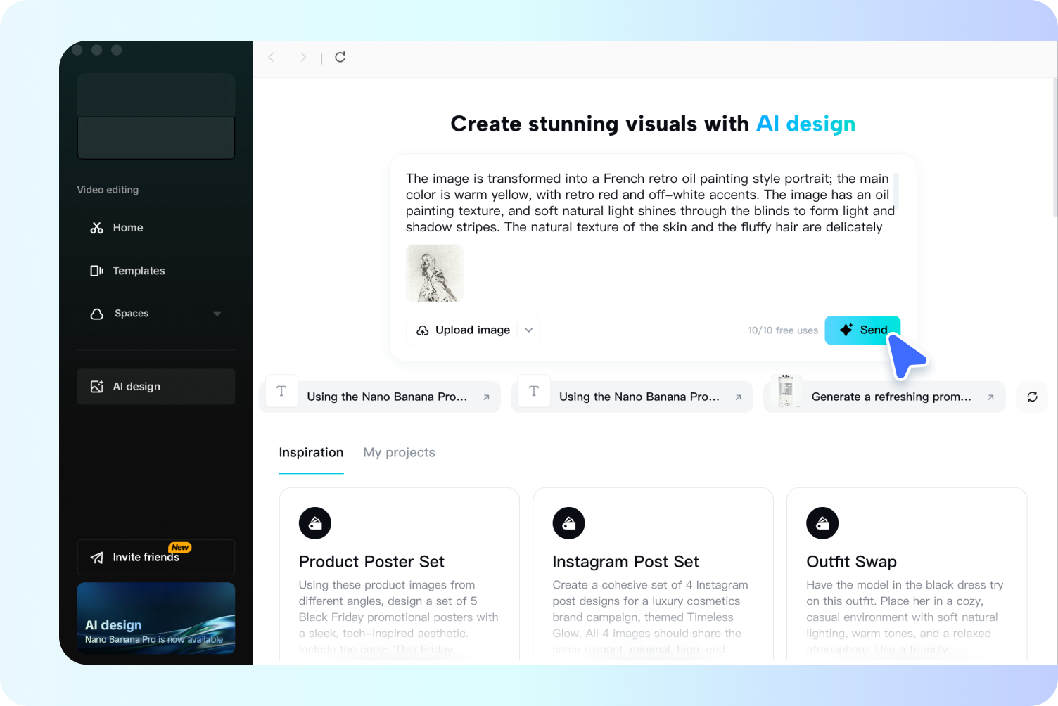 Uploading sketch to image in CapCut