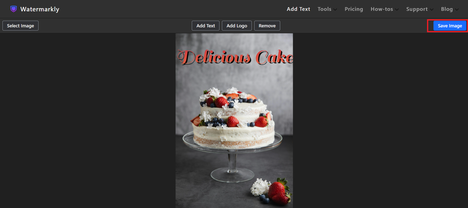 Clique em salvar imagem