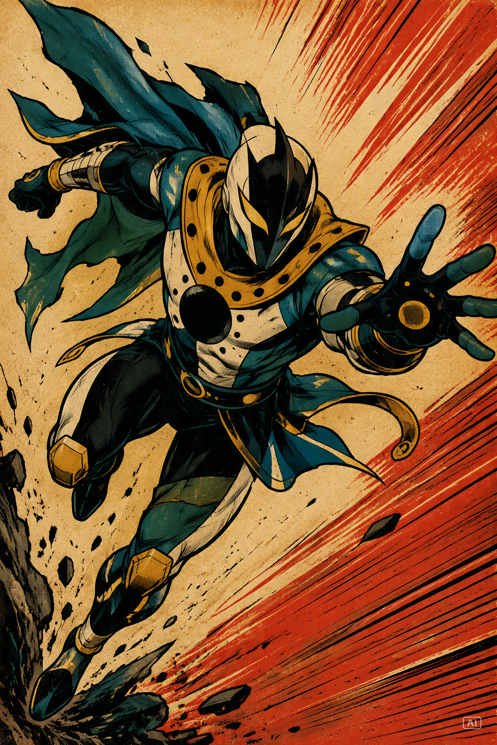 AI Spiderman comic panel image generated by Pippit