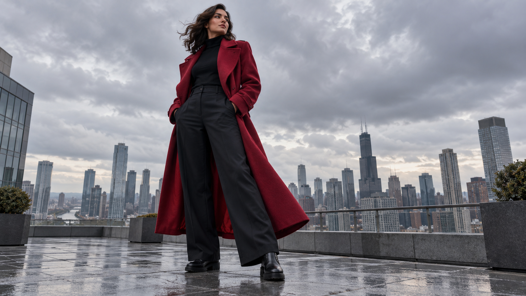 AI Rooftop Portrait Prompts for Cinematic City Images