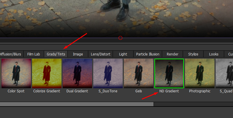 Browse ND gradient presets