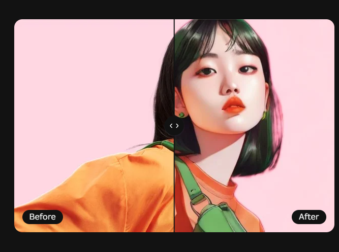 Interface of AI-powered filters