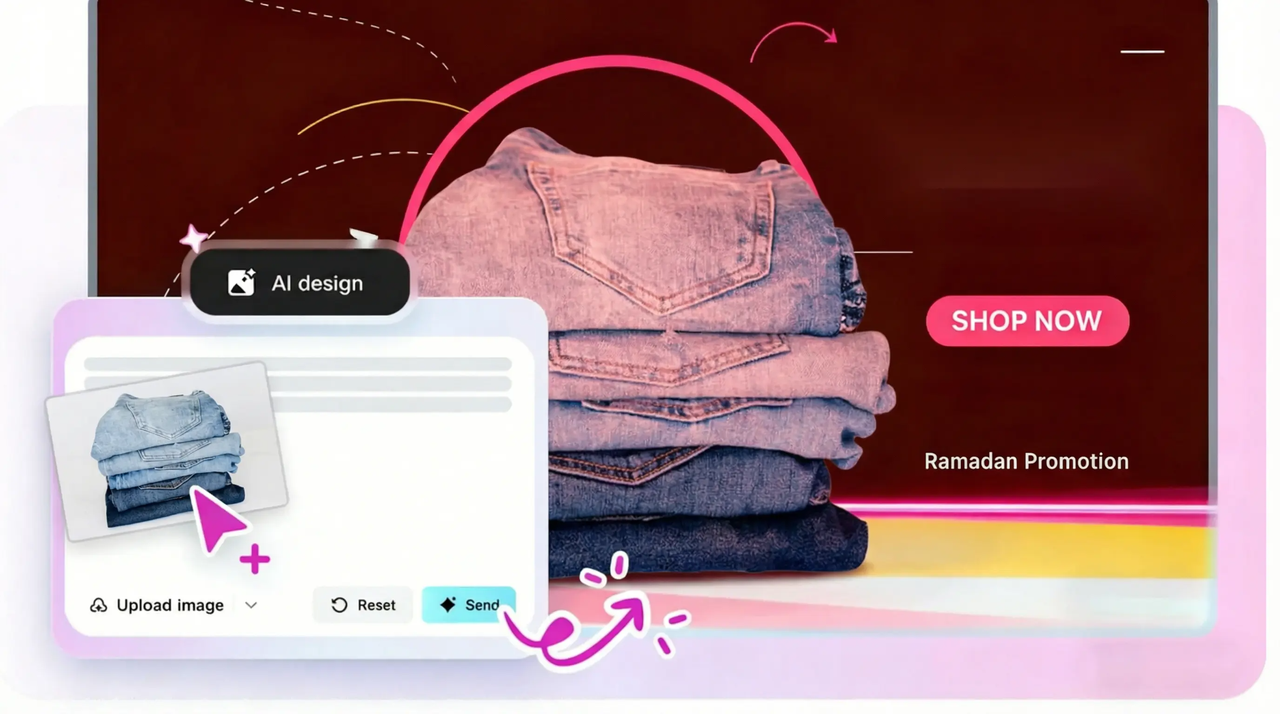 AI design helps to create product photo