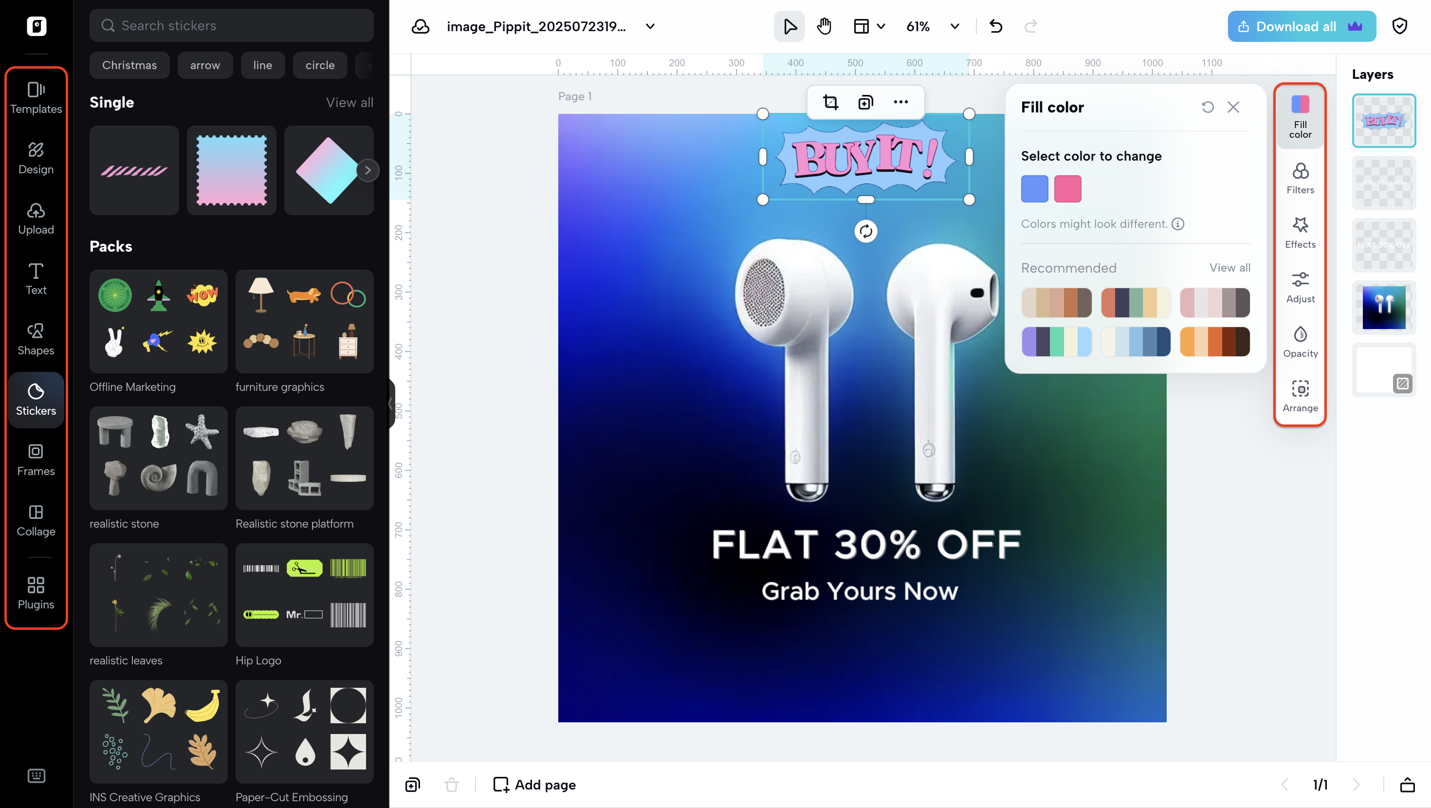 Edit more with advance options