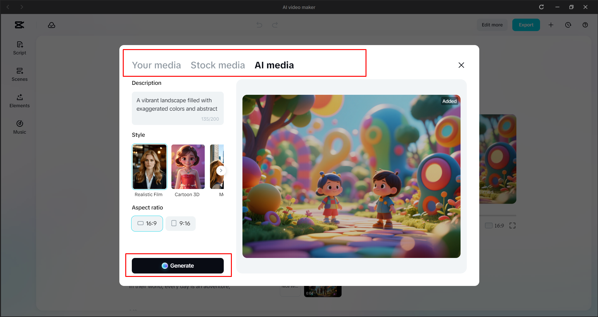 Replacing the video media with the CapCut desktop video editor