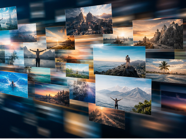 iCal CapCut Template prompt example 2 - Travel photo beat montage