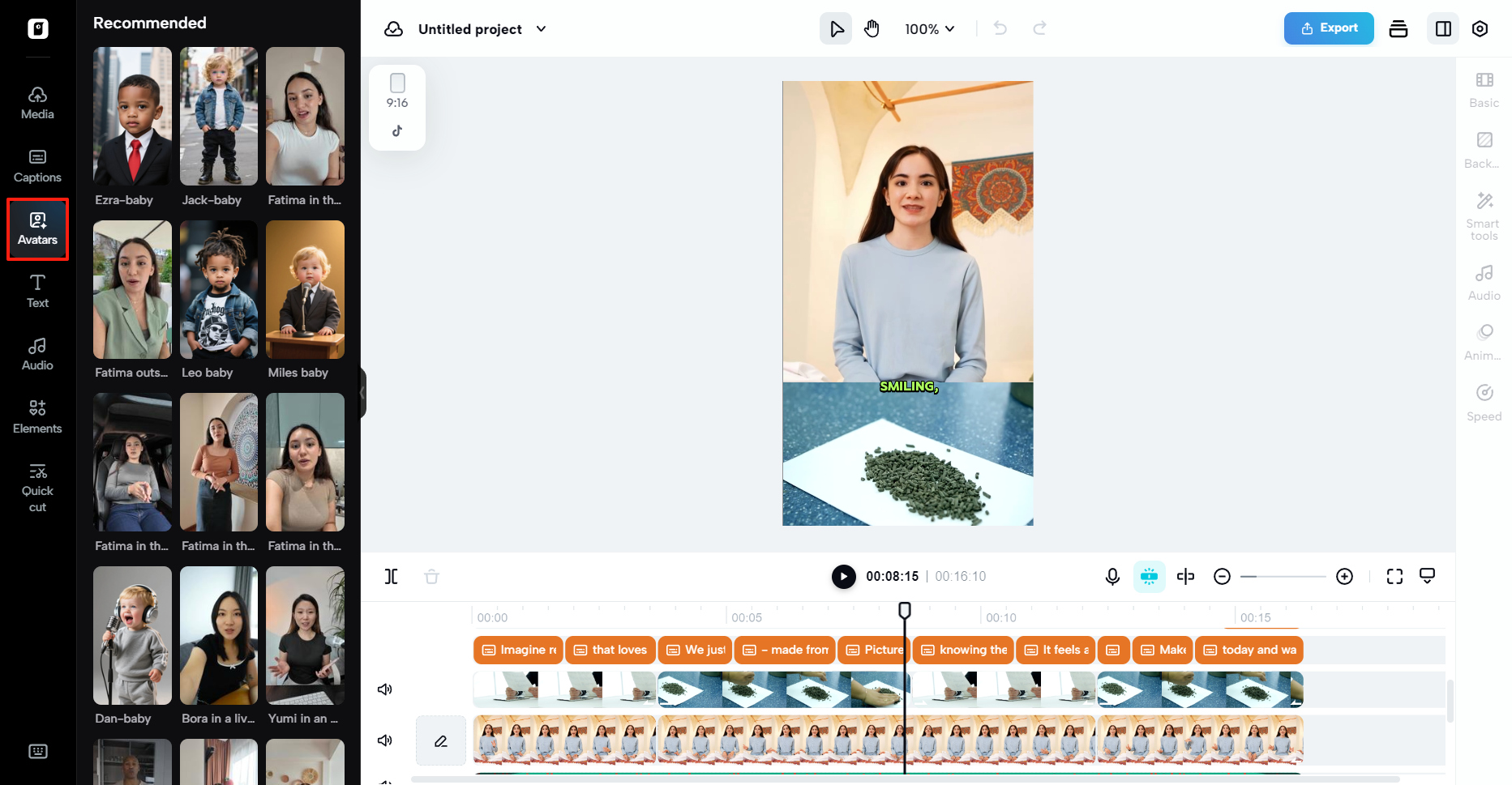 Realistic virtual presenter