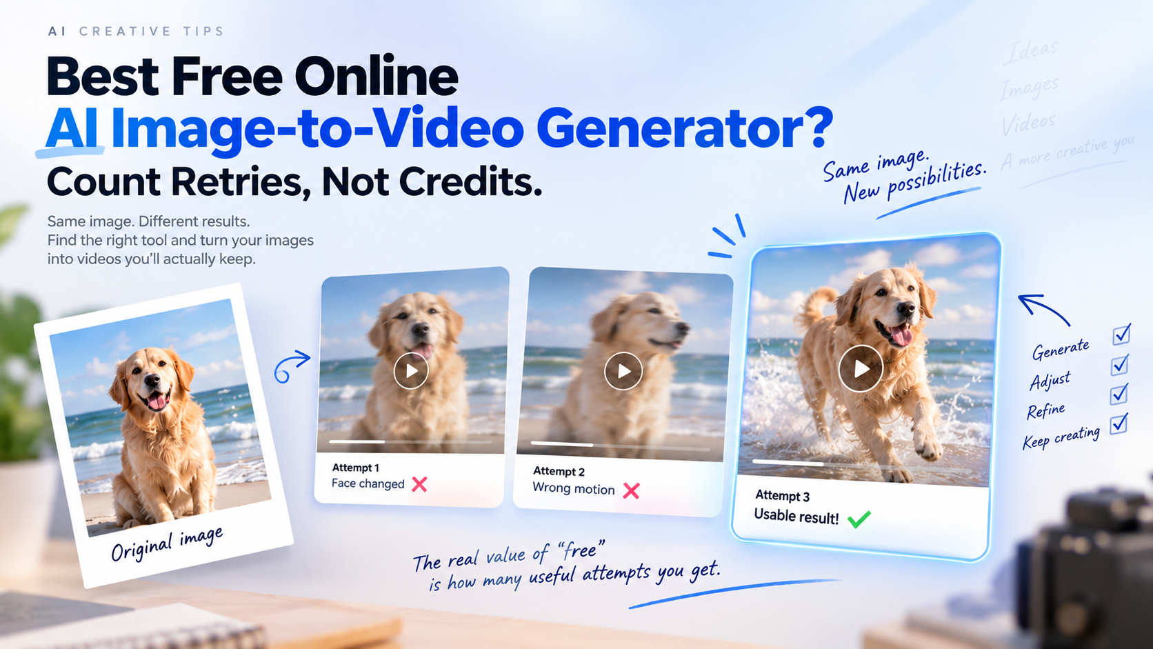 The Best Free Online AI Image-to-Video Generator? Count Retries, Not Credits