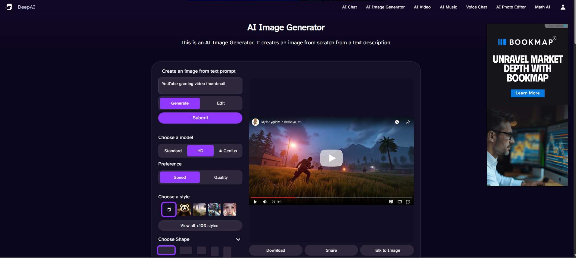 Gamer thumbnail with glowing background