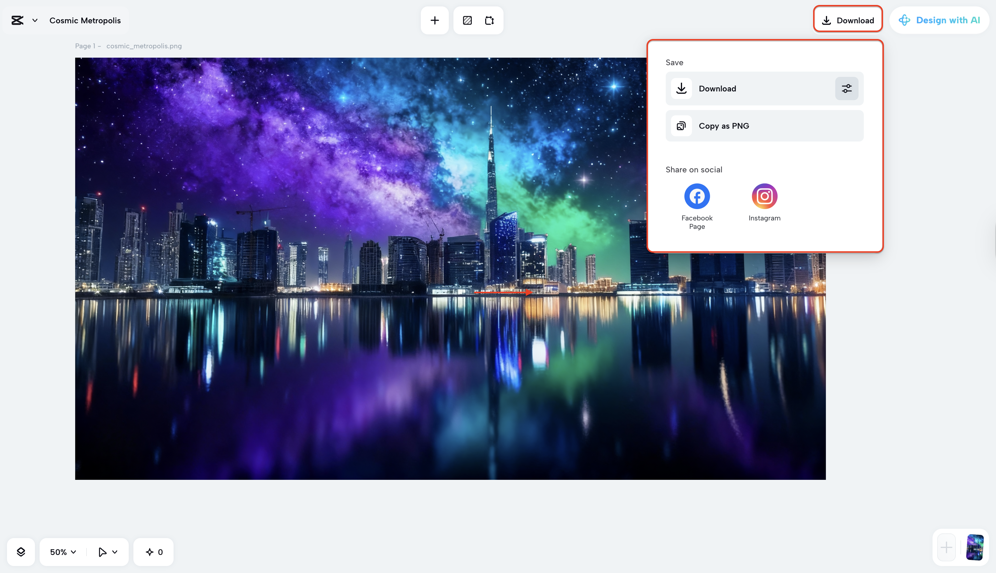 Export your image mix final output
