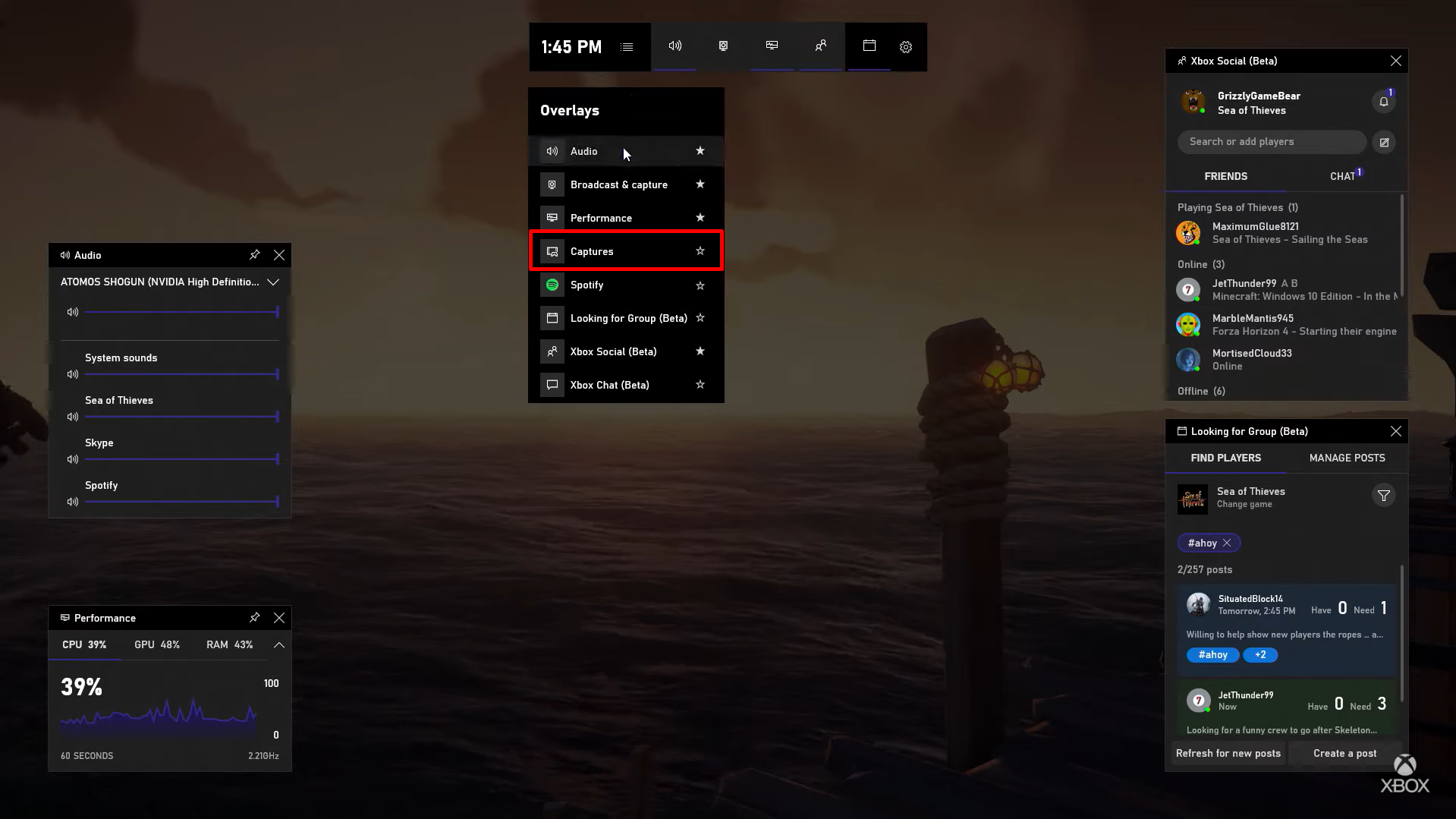 Imej yang menunjukkan cara membuka rakaman skrin terus daripada Perakam Xbox pada PC