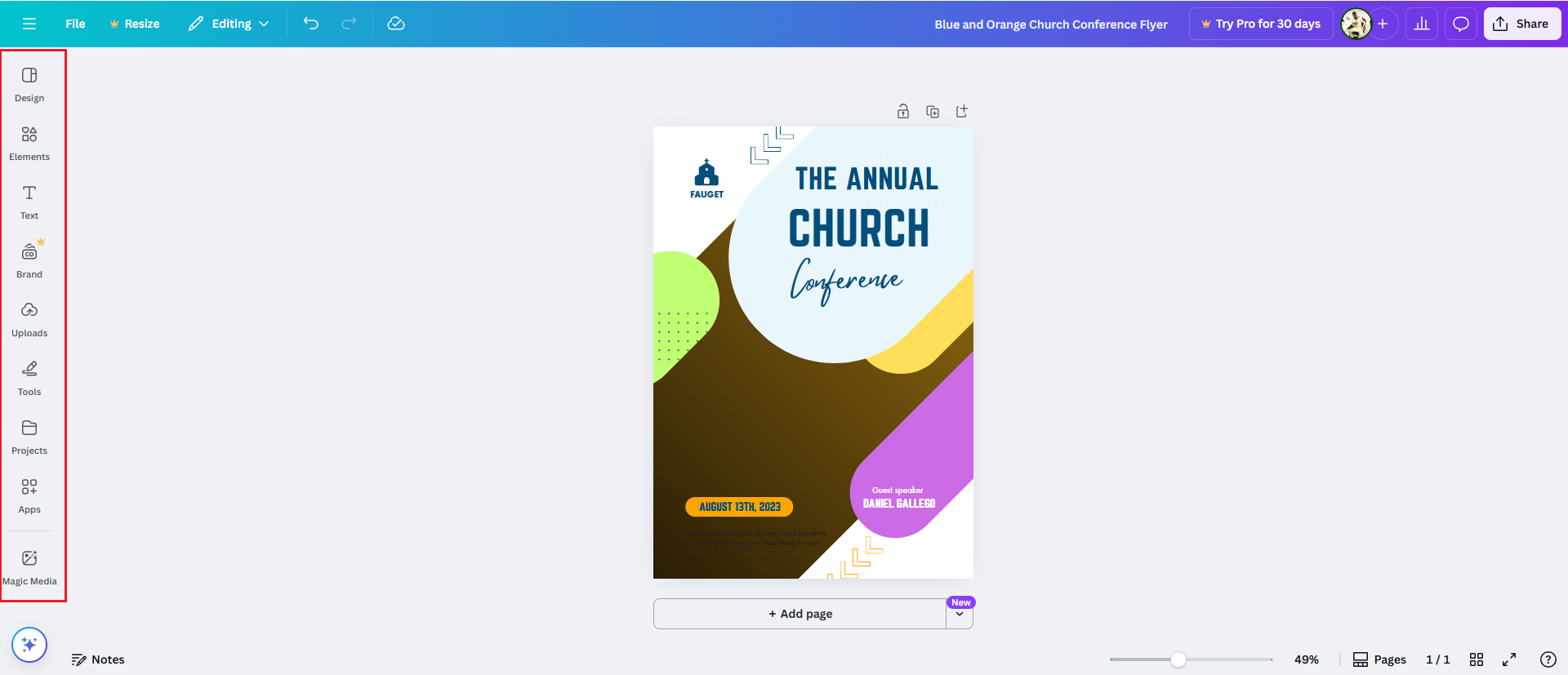 background for church flyer design