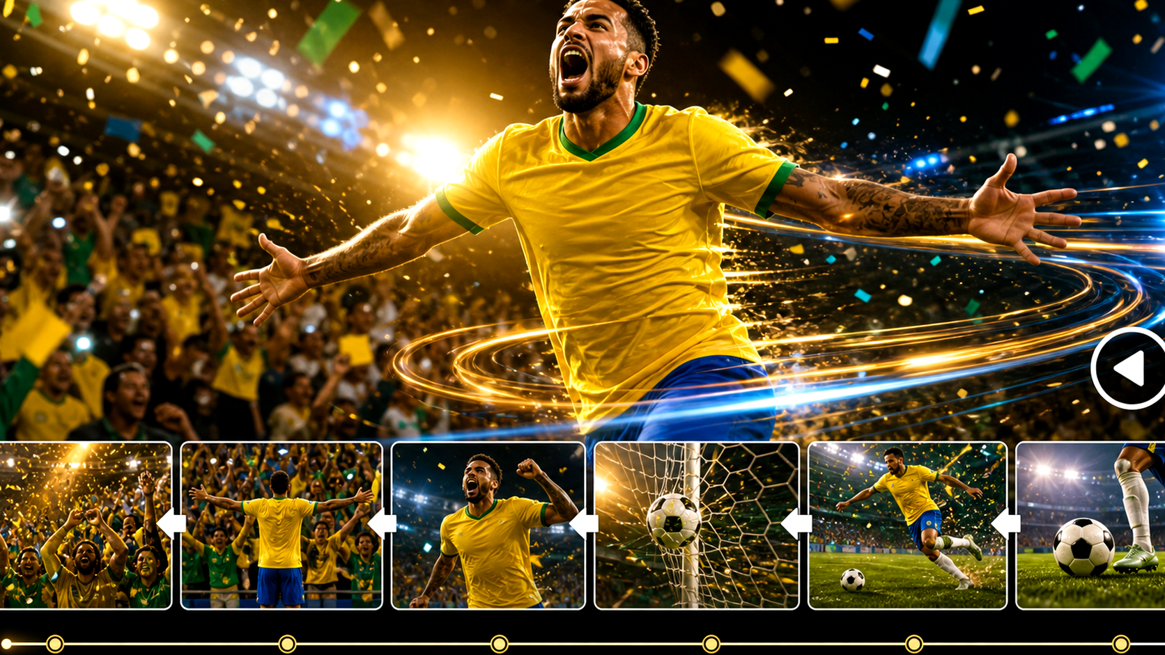 World Cup AI Football Effects prompt first image