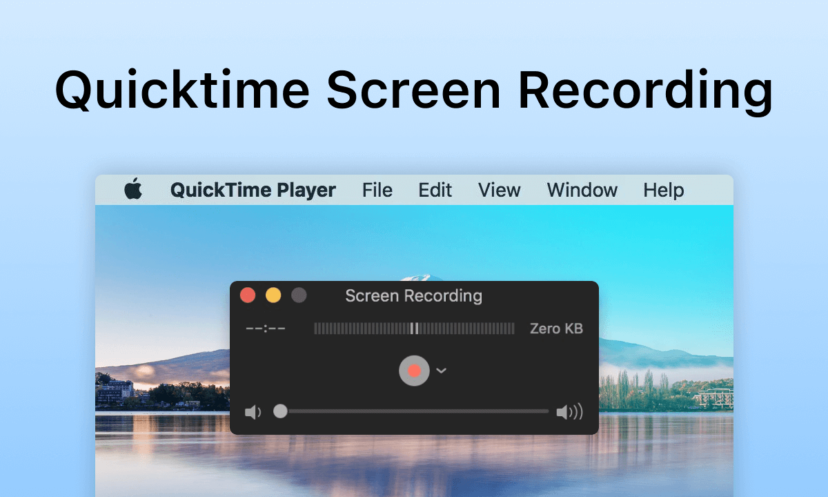 A QuickTime Player felülete - egy másik legjobb 4k képernyőfelvevő
