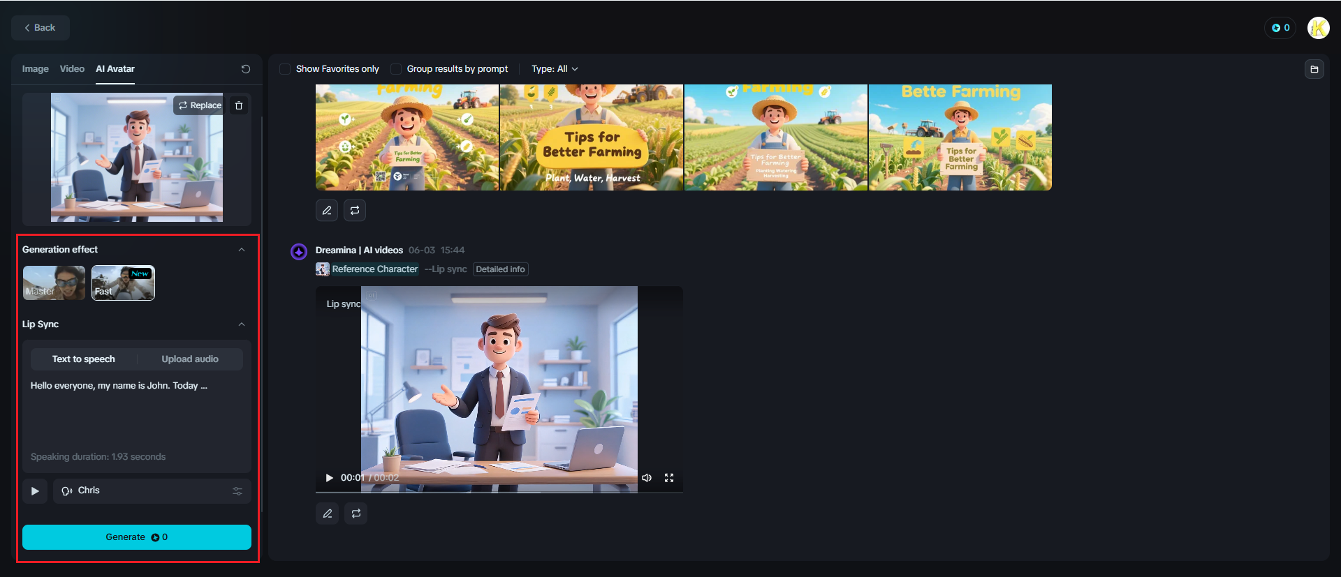 miệng hoạt hình hát nhép