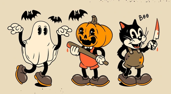 Scary Halloween stickers