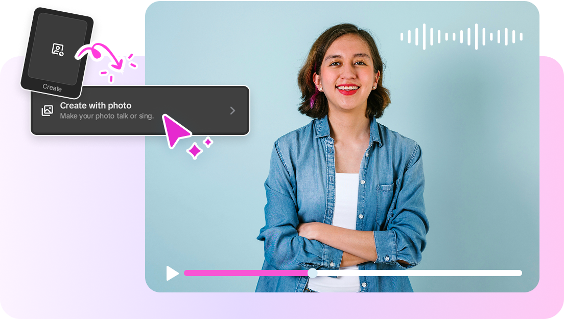 Talking avatar from photo in CapCut's AI avatar generator