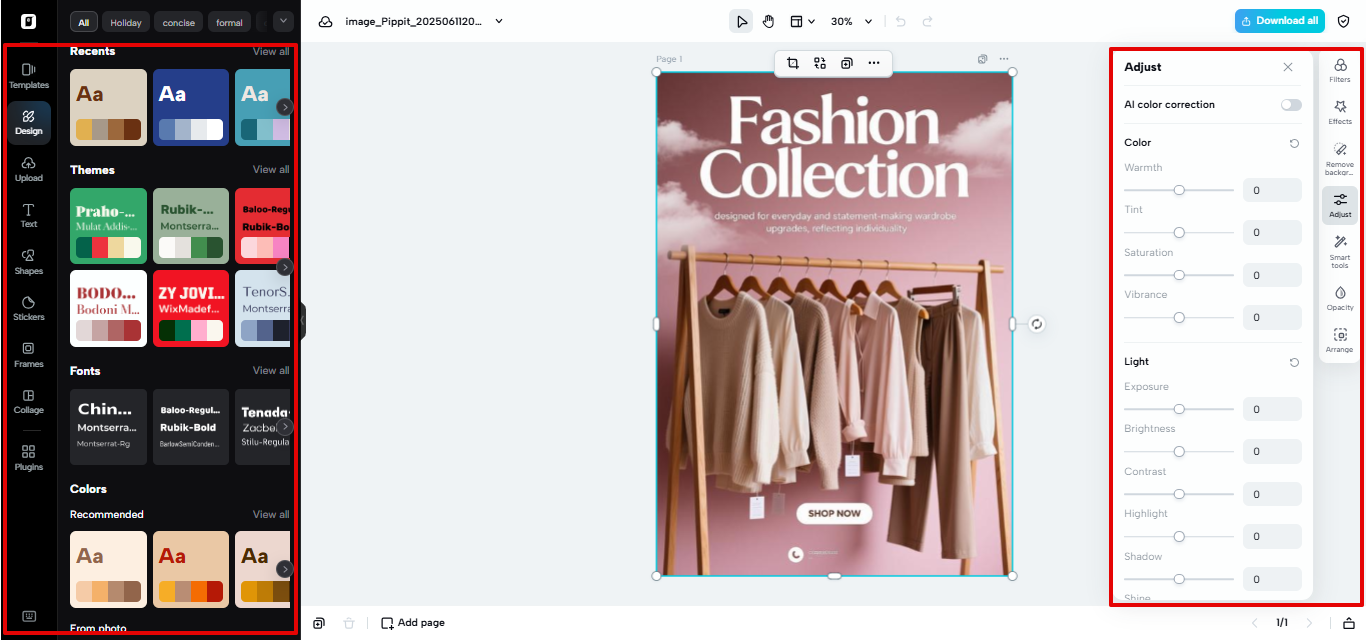 Pippit image editor