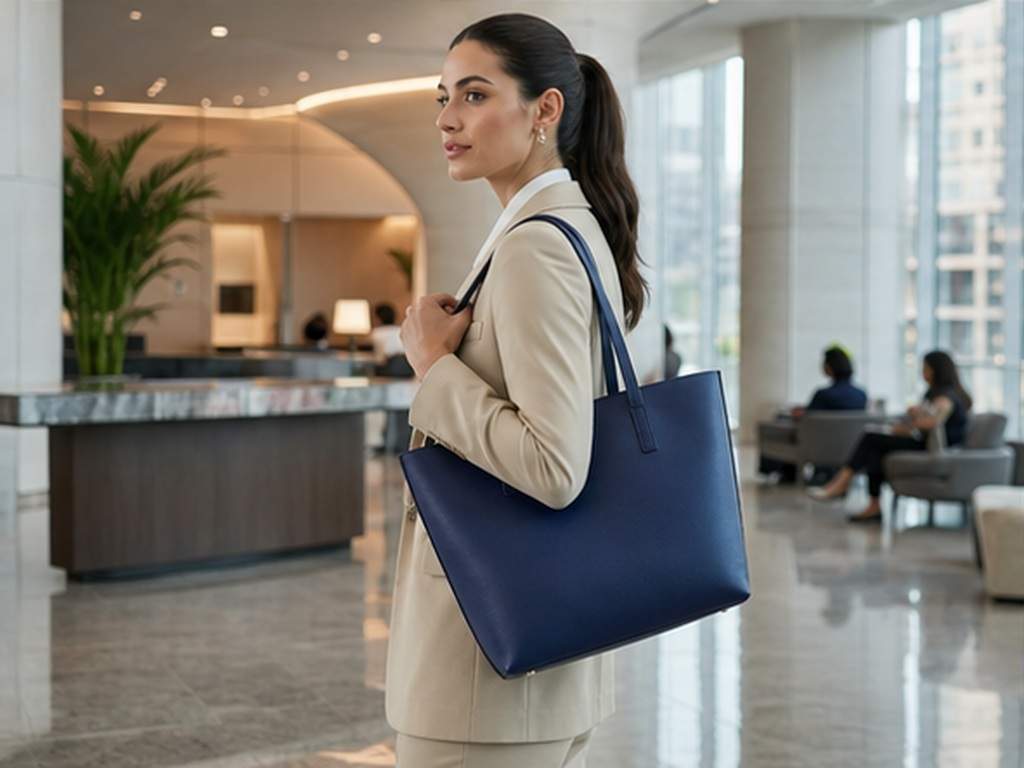 Virtuelle Handtasche Probieren Sie auf Video Prompt Beispiel 4 - Arbeit Tote Präsentation