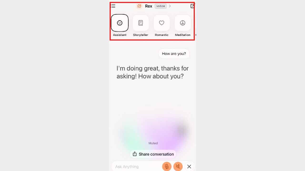 Choose voice and personality