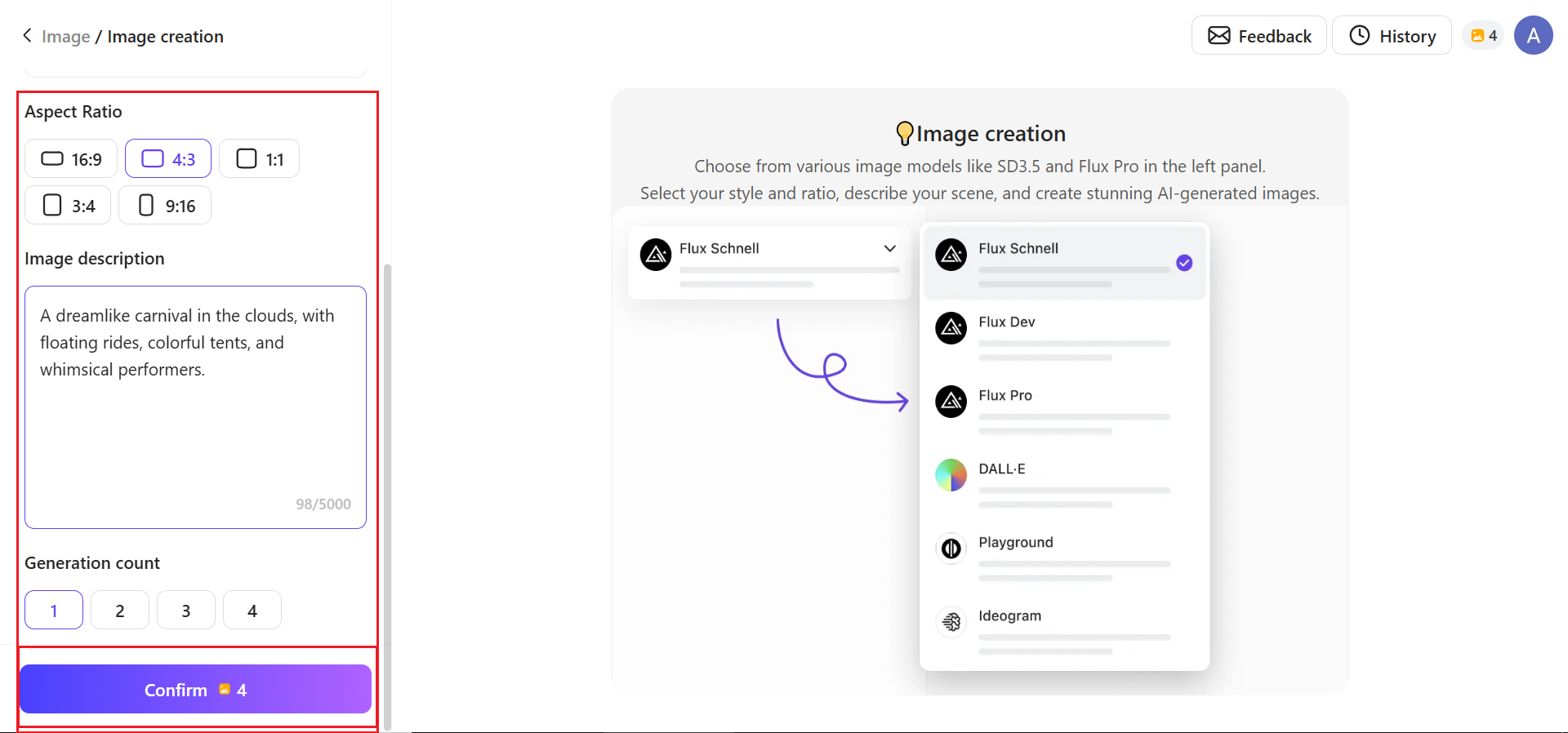 Customize and generate your image