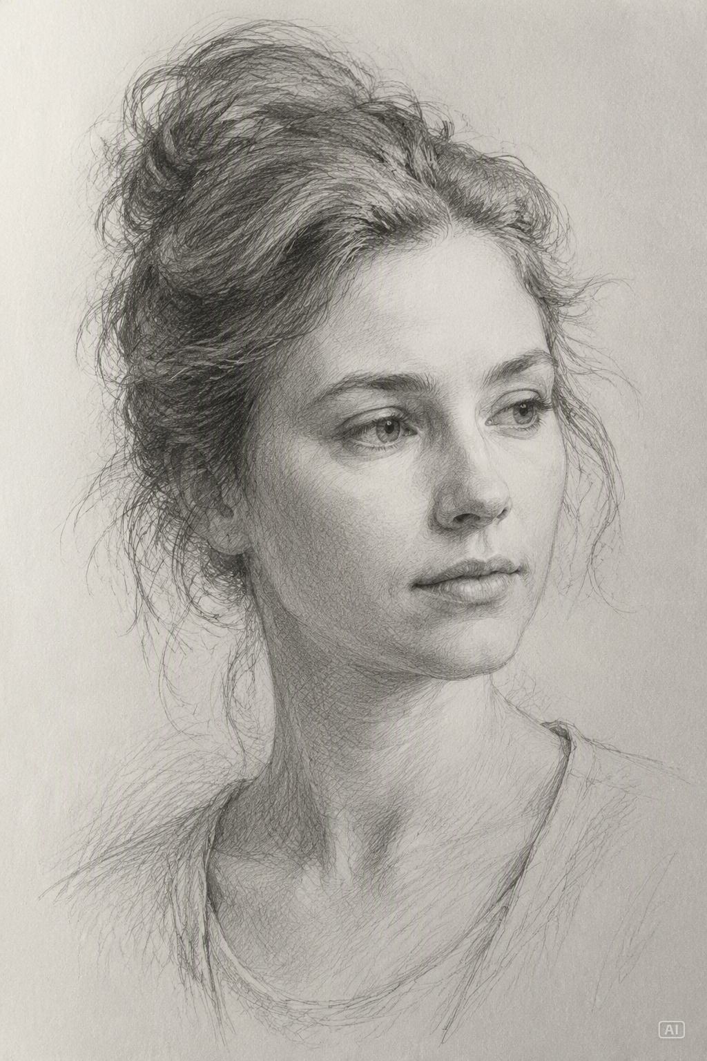 Photo to sketch pencil portrait image generated by Pippit