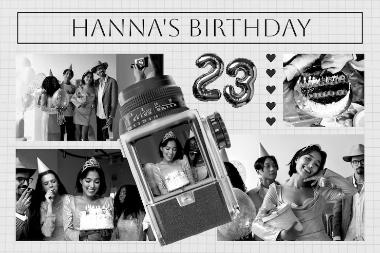 Birthday & event collages