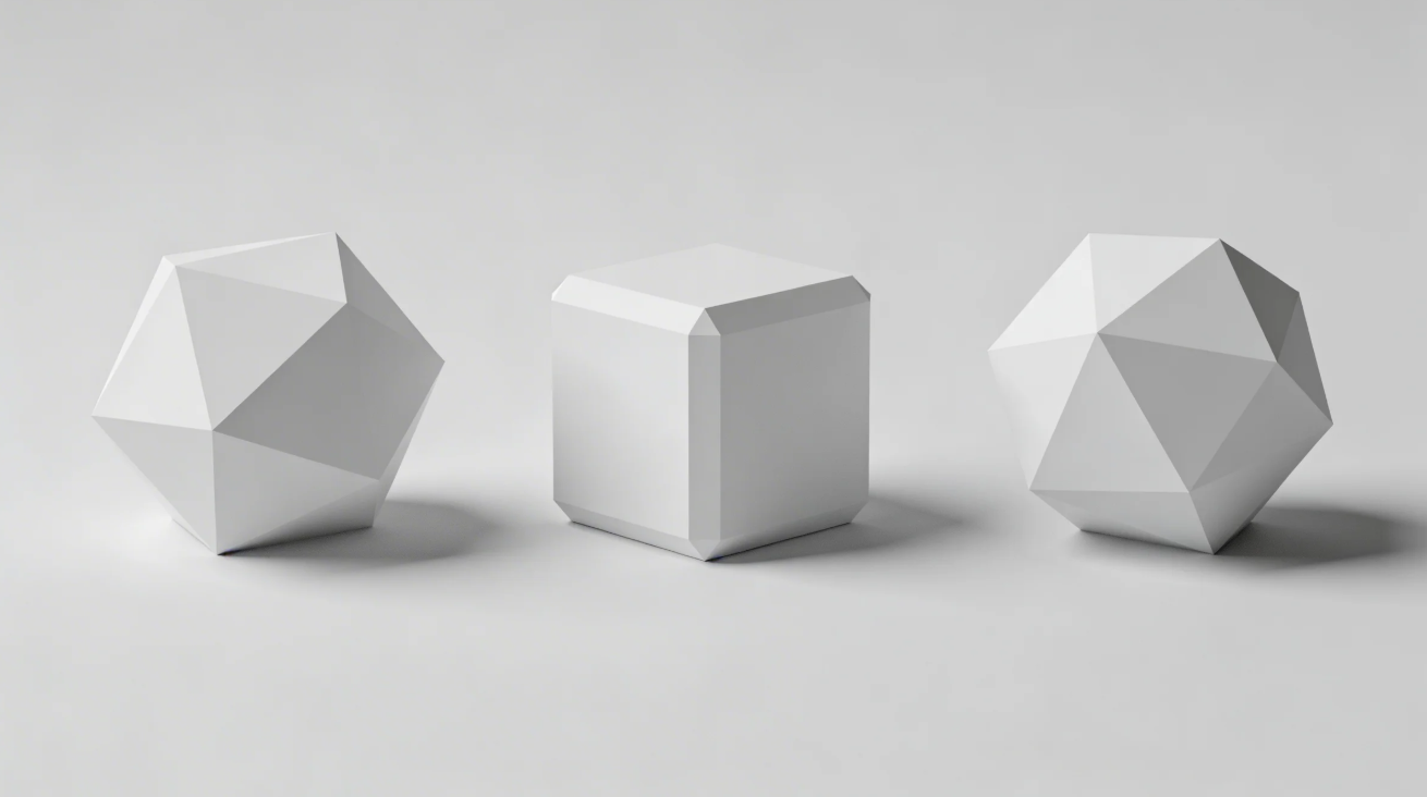 3D low-poly ícones e objetos imagem