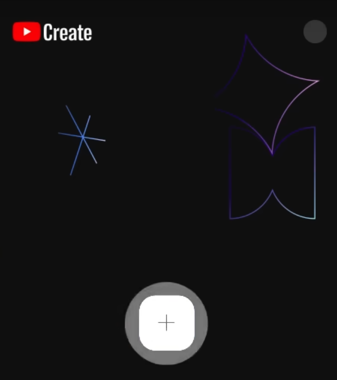 Start project in YouTube Create