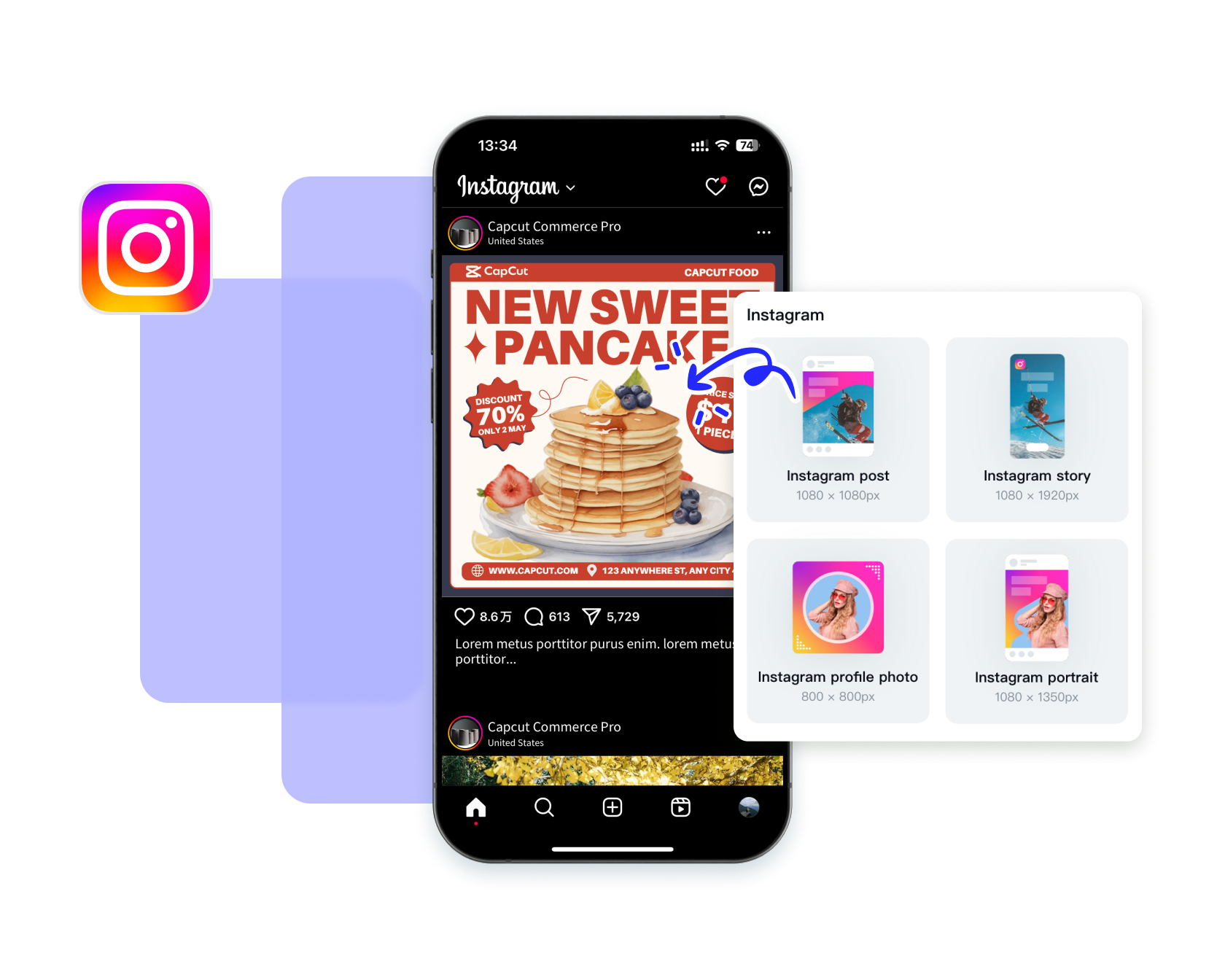 Instagram resize