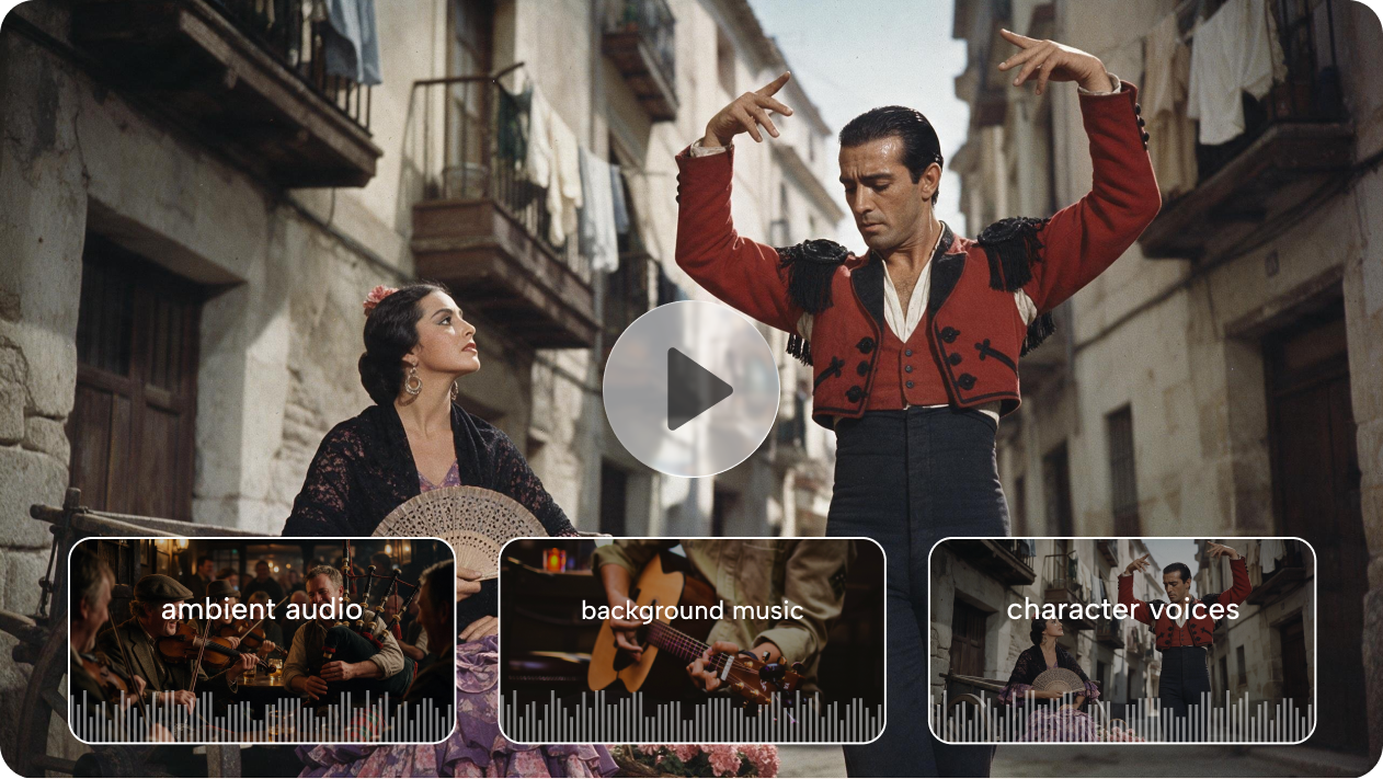 Adicione música e ambiente no mesmo passe