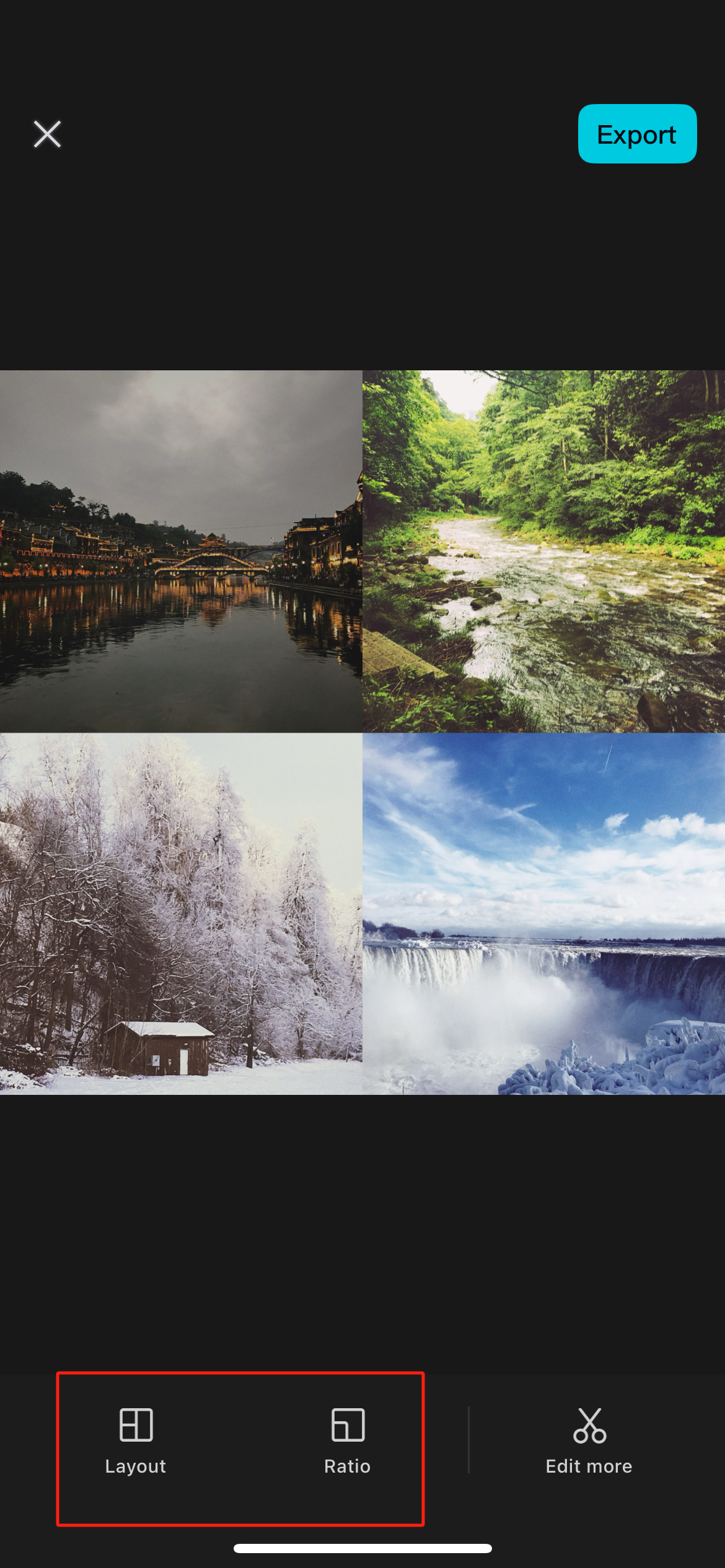 alteração de proporção