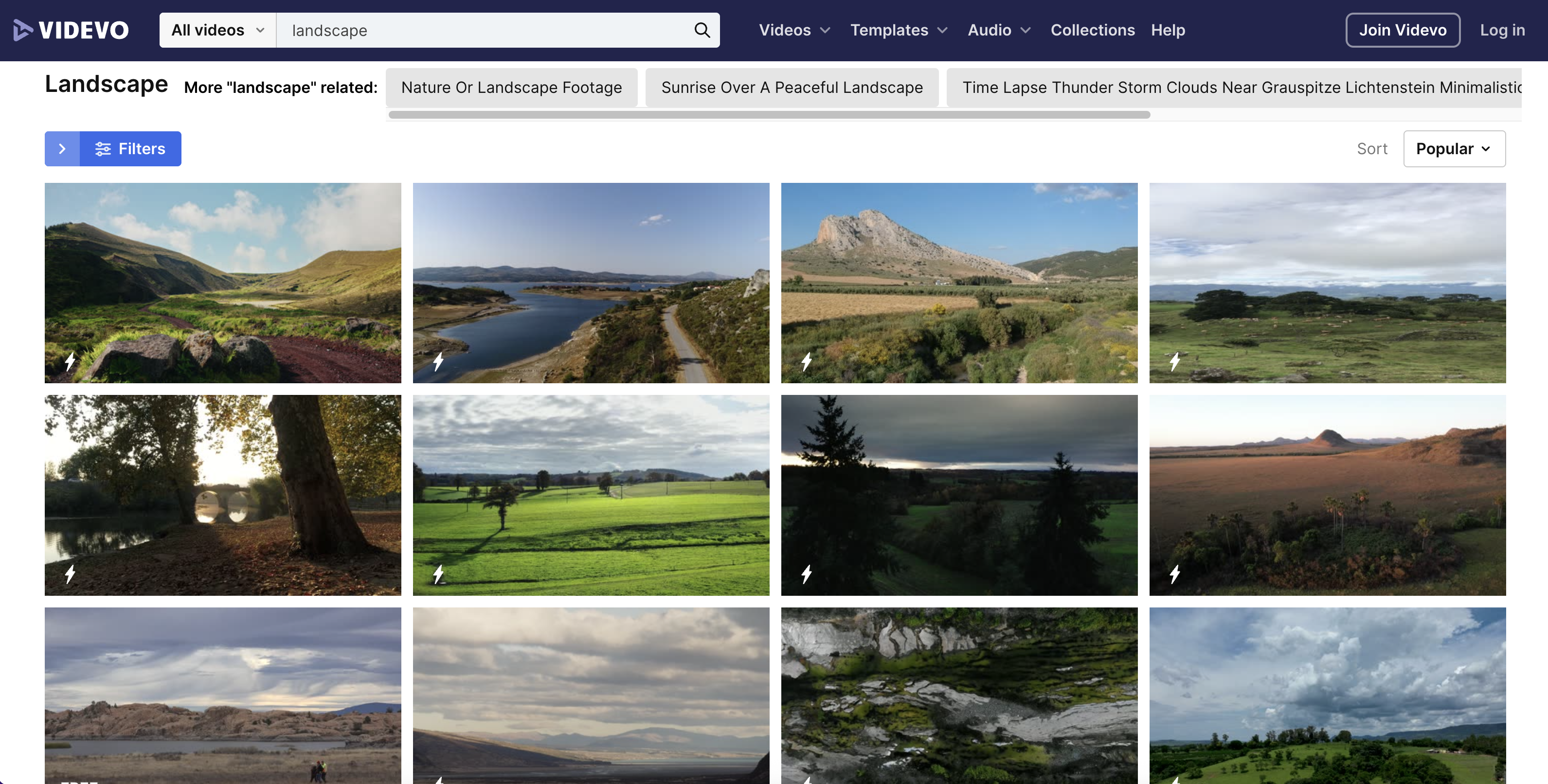 Videvo  landscape videos