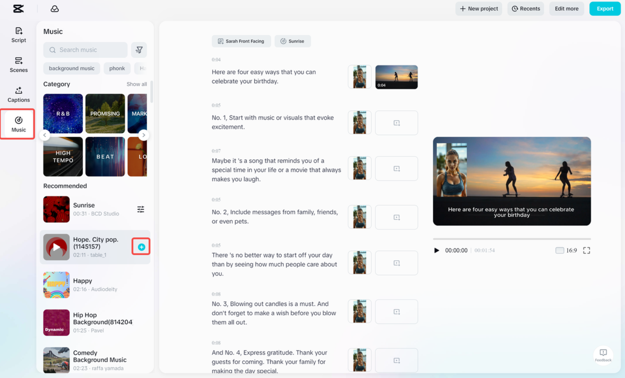 Add background music