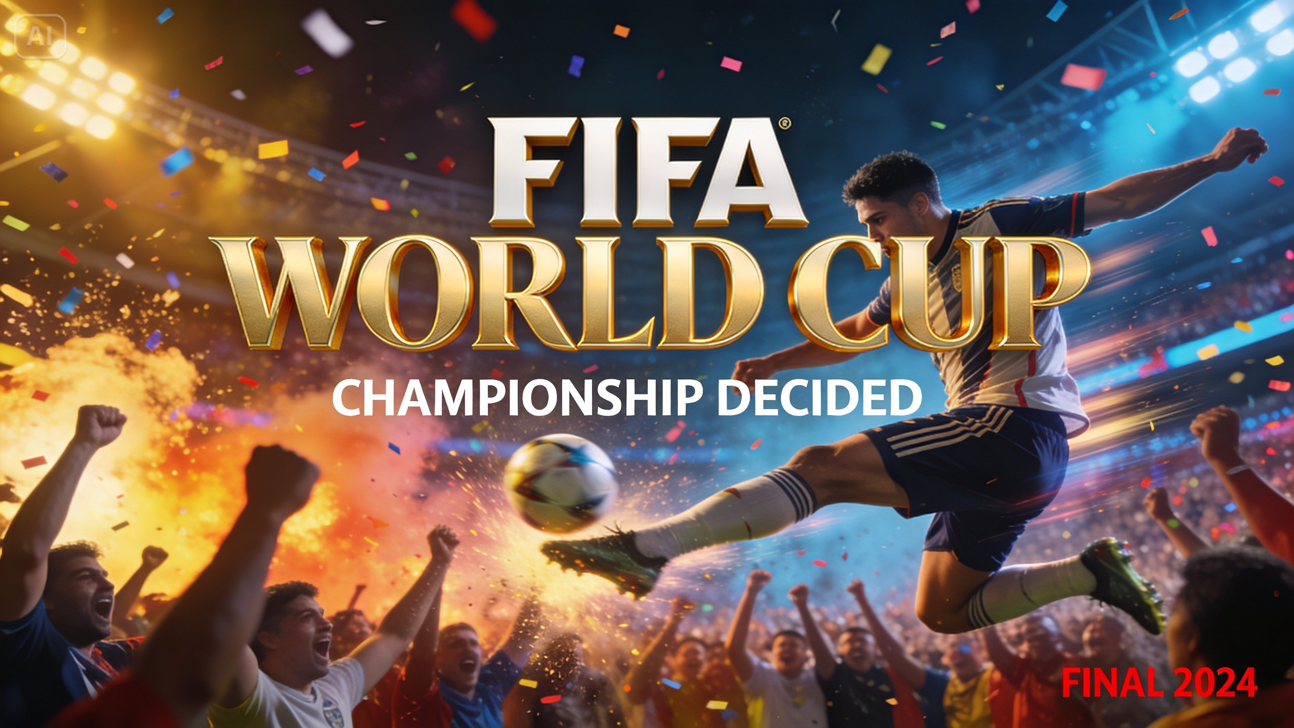 Imaginea de fundal a posterului Cupei Mondiale AI FIFA