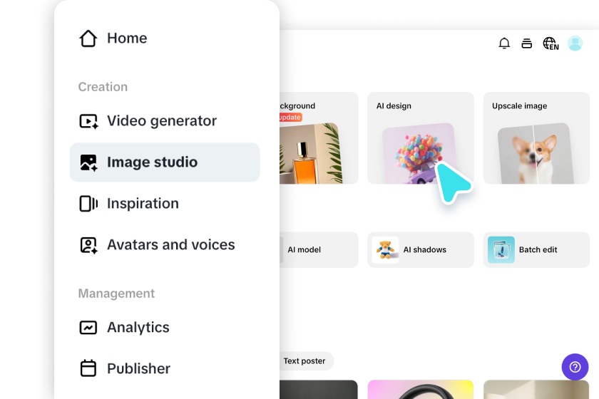 Go the AI design feature