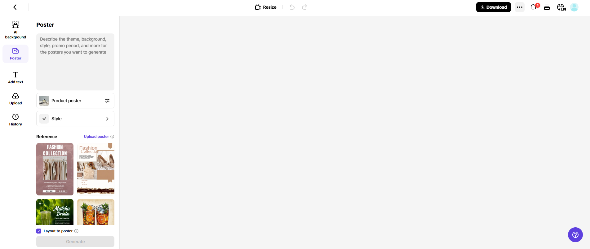 Create posters in minutes