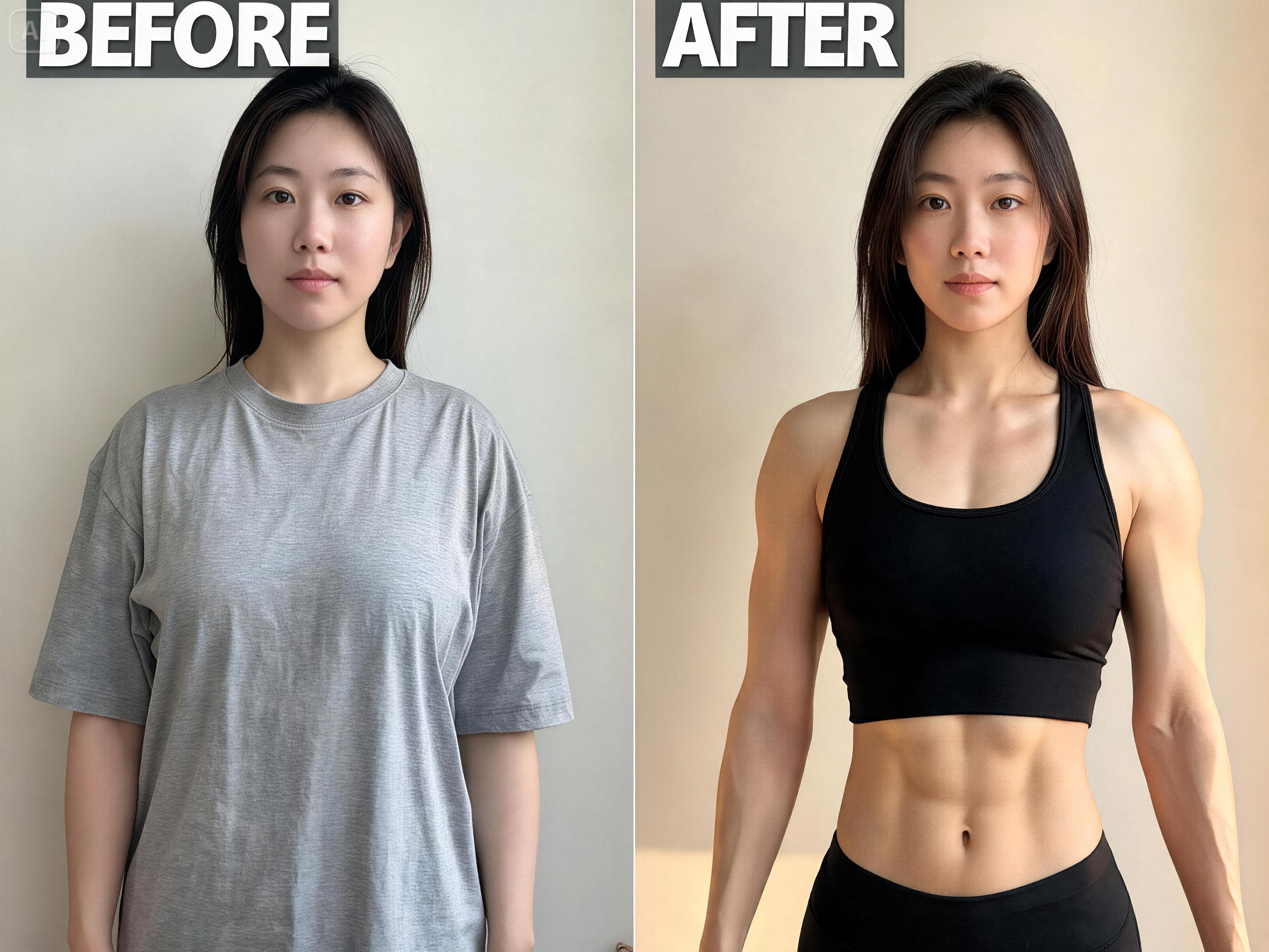 Prompt for a lean, toned look 