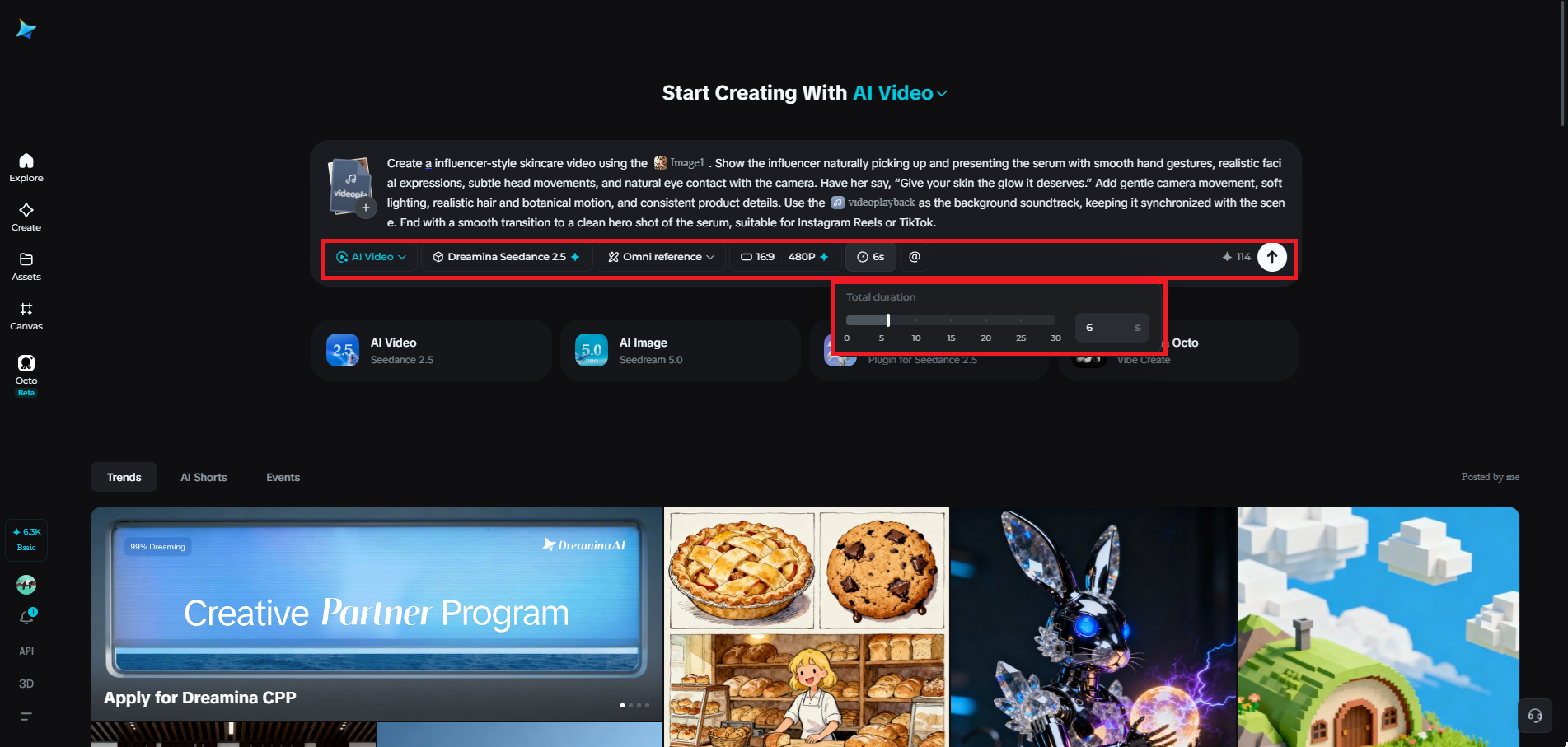Escribe un mensaje de video detallado y configura tus preferencias