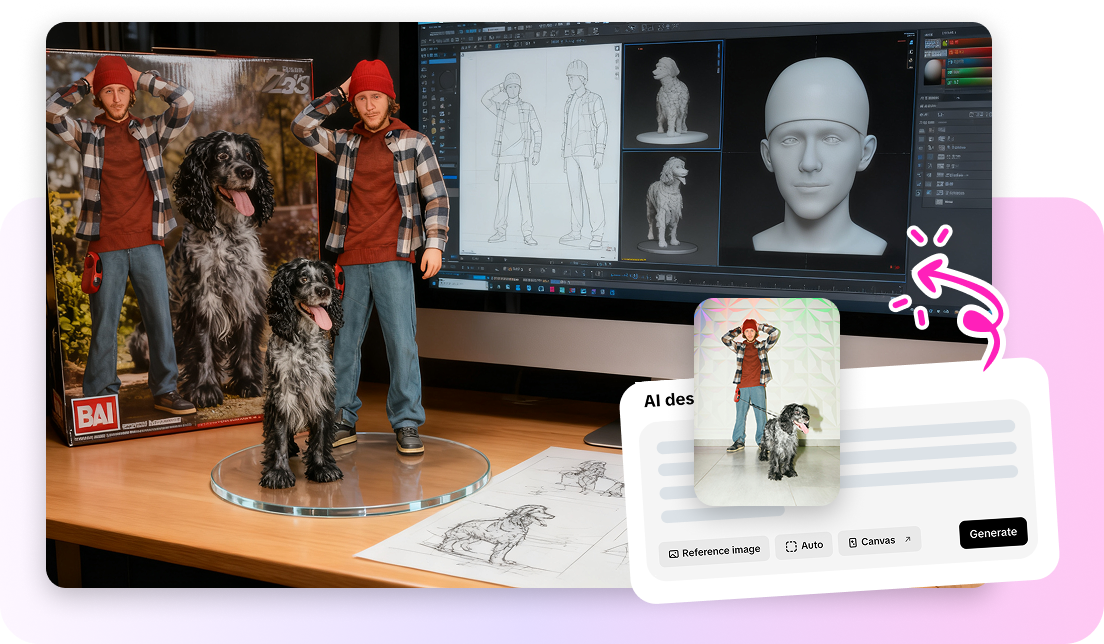 AI design tool for creating character model