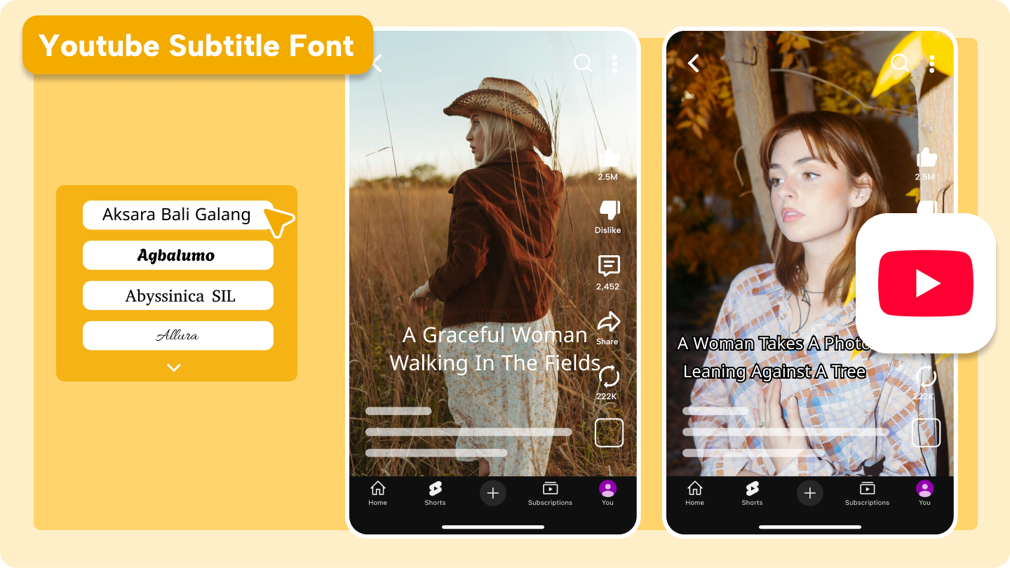 YouTube 자막 글꼴