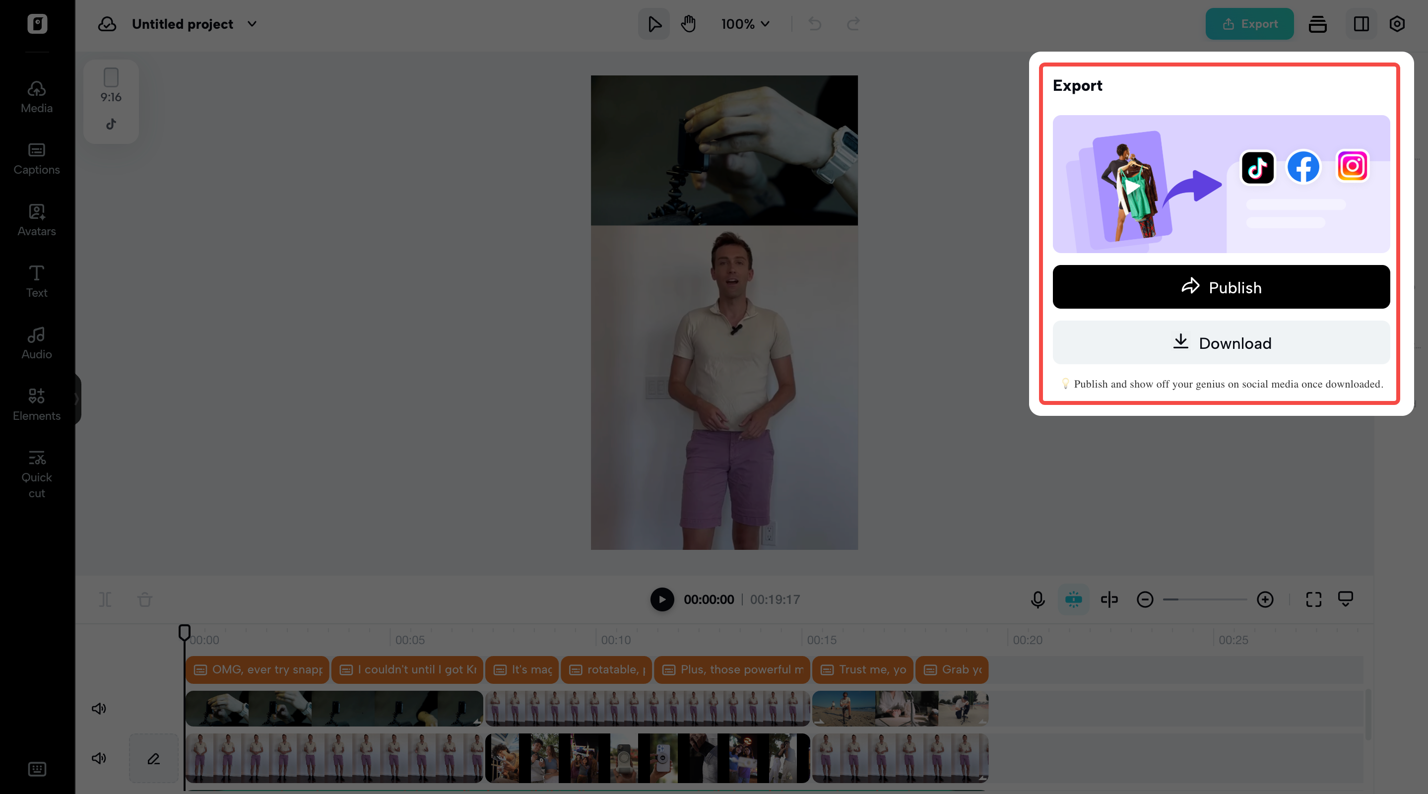 Export your video