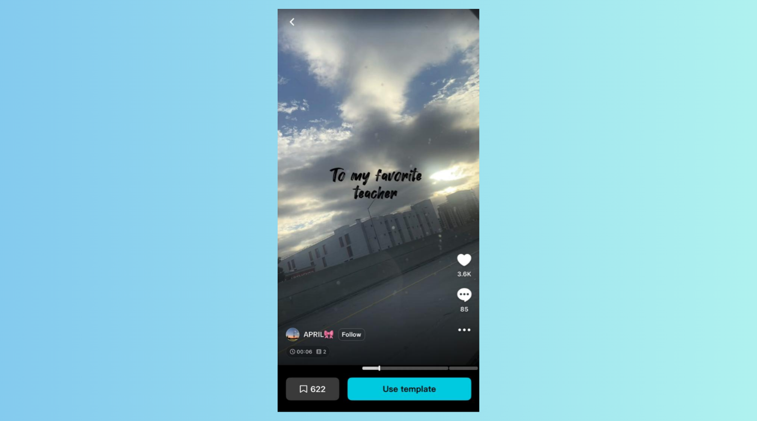 You are an awesome teacher video template