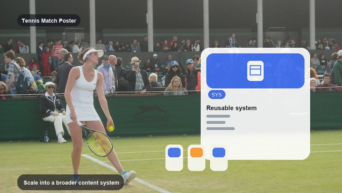 Tennis Match Poster Maker realistic image for scale into a broader content system